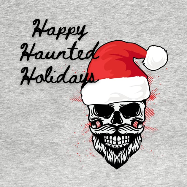 Happy Haunted Holidays Christmas Skeleton Winter by TheMavenMedium